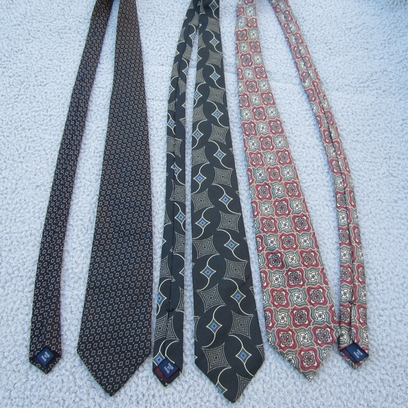 Polo Ralph‎ Lauren Vintage Handmade Ties Silk Floral Lot Of 3 made in USA - Picture 1 of 17